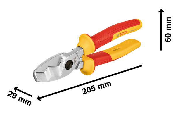 Bosch電纜剪 200 毫米，帶絕緣手柄。